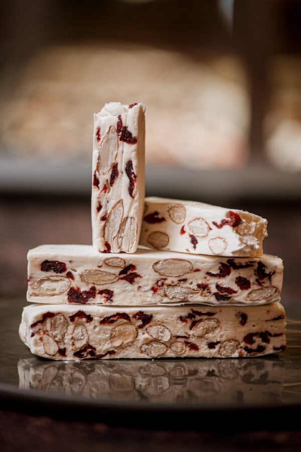 Afrikoa Nougat - White Chocolate with cranberry and almonds